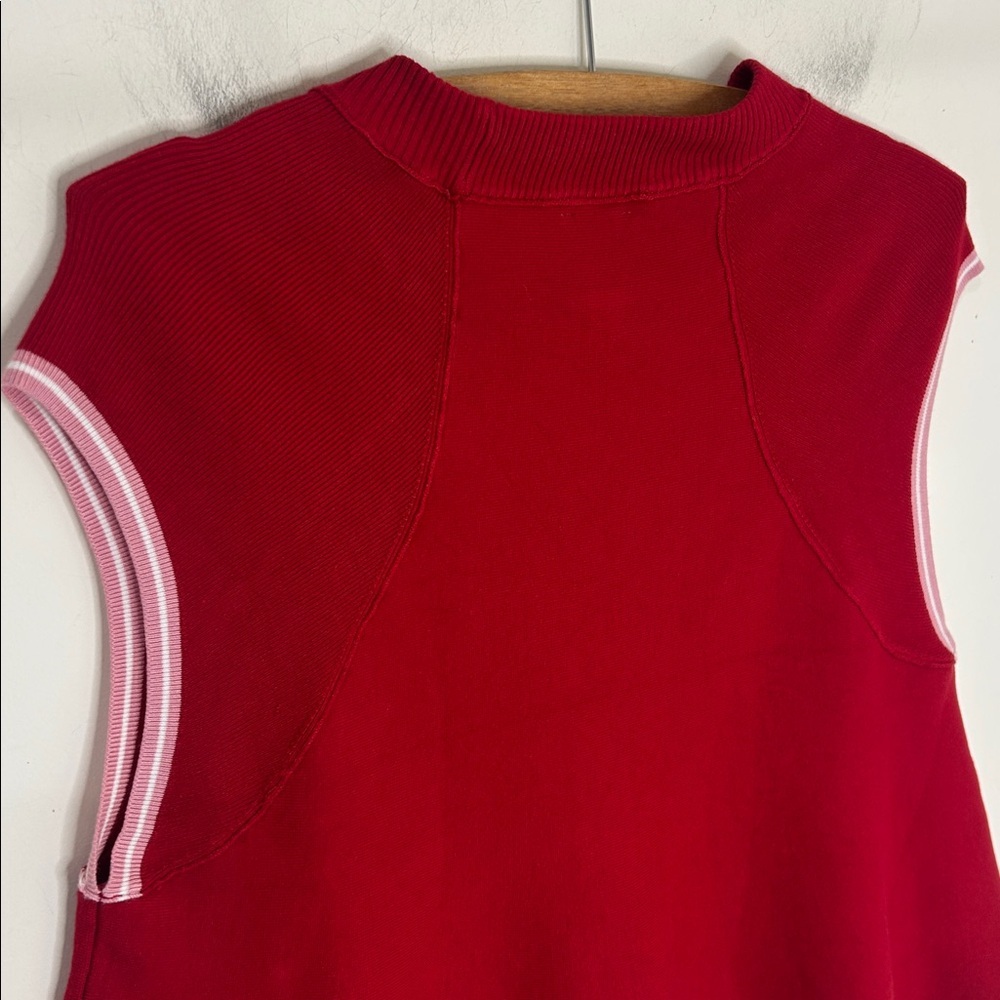 ANTHROPOLOGIE Maeve Knit Muscle Peplum Tank Top Red Size Small - Picture 12 of 16